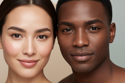 girl with and guy with beautiful skin